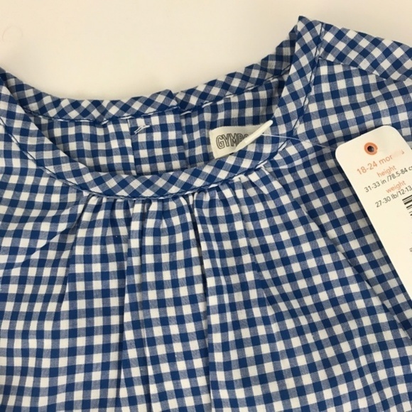 Gymboree Blue Gingham Top Blouse 2T NWT - Picture 5 of 5